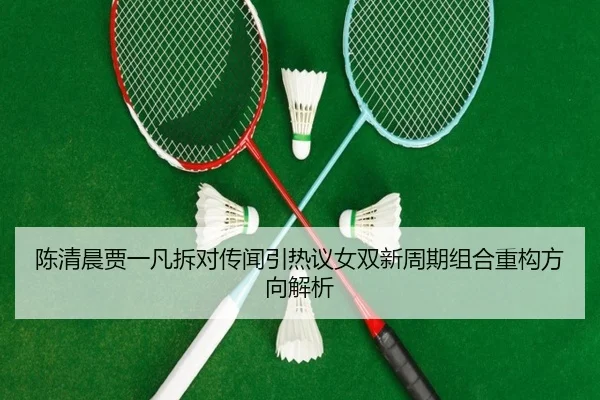 陈清晨贾一凡拆对传闻引热议女双新周期组合重构方向解析 | Panda Sports